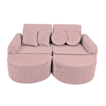 Design4Kids Mini Spielsofa Jewel Cord Max Powder Rose