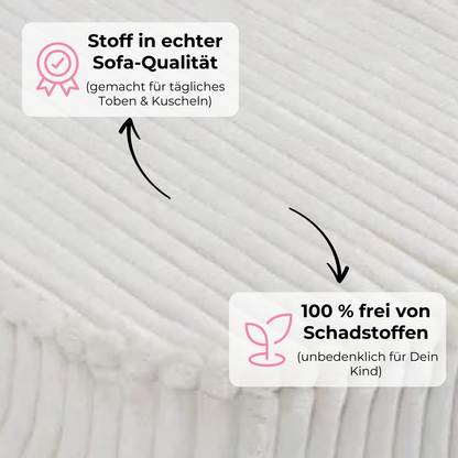 Design4Kids Mini Spielsofa Jewel Plüsch-Cord Max
