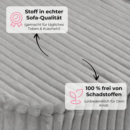 Design4Kids Mini Spielsofa Jewel Plüsch-Cord Max