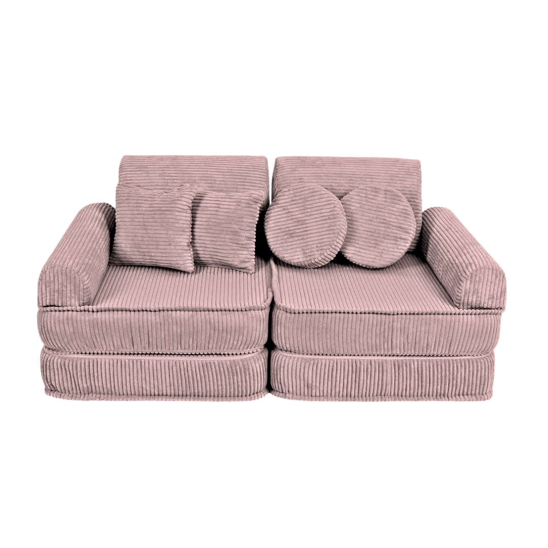 Design4Kids Mini Spielsofa Jewel Cord Plus Powder Rose