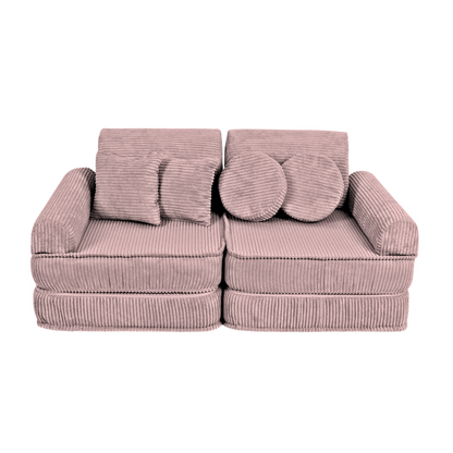 Design4Kids Mini Spielsofa Jewel Cord Plus Powder Rose