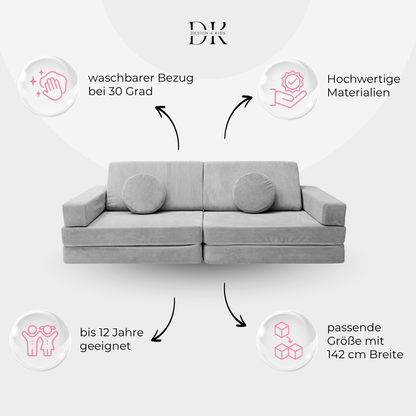 Design4Kids Spielsofa Slim-Cord Mini Grande