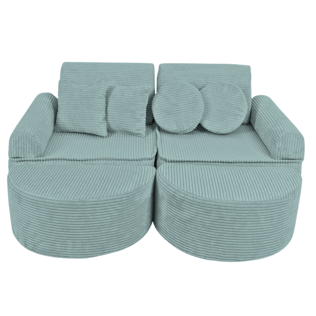 Design4Kids Mini Spielsofa Jewel Cord Max Cozy Mint