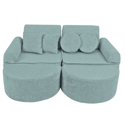 Design4Kids Mini Spielsofa Jewel Cord Max Cozy Mint