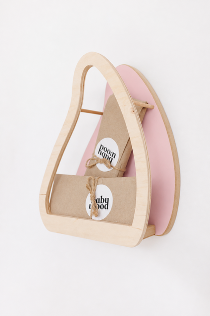 BabyWood Montessori Hanging Shelf WAVE L - Natural