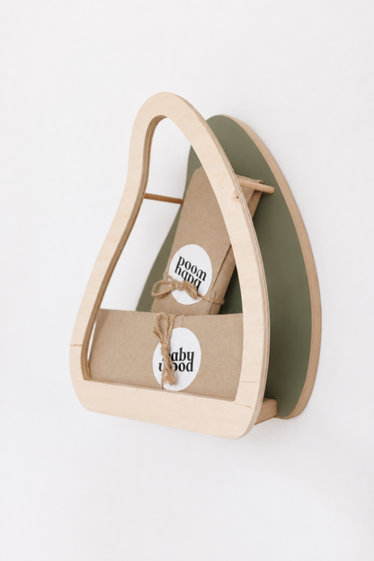 BabyWood Montessori Hanging Shelf WAVE L - Natural