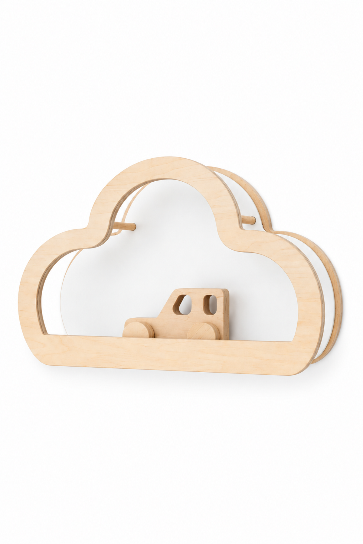 BabyWood Montessori Hanging Shelf WAVE L - Natural
