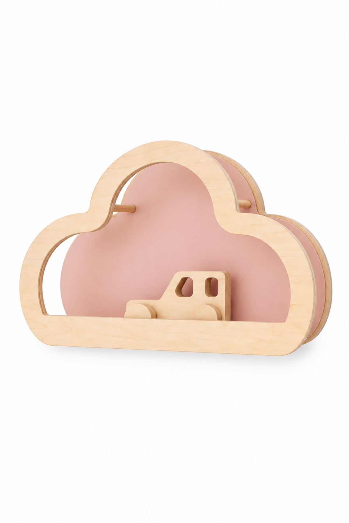 BabyWood Montessori Hanging Shelf WAVE L - Natural