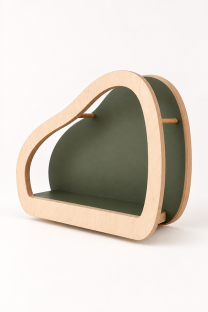 BabyWood Montessori Hanging Shelf WAVE L - Natural