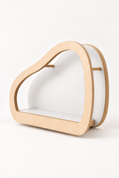 BabyWood Montessori Hanging Shelf WAVE L - Natural