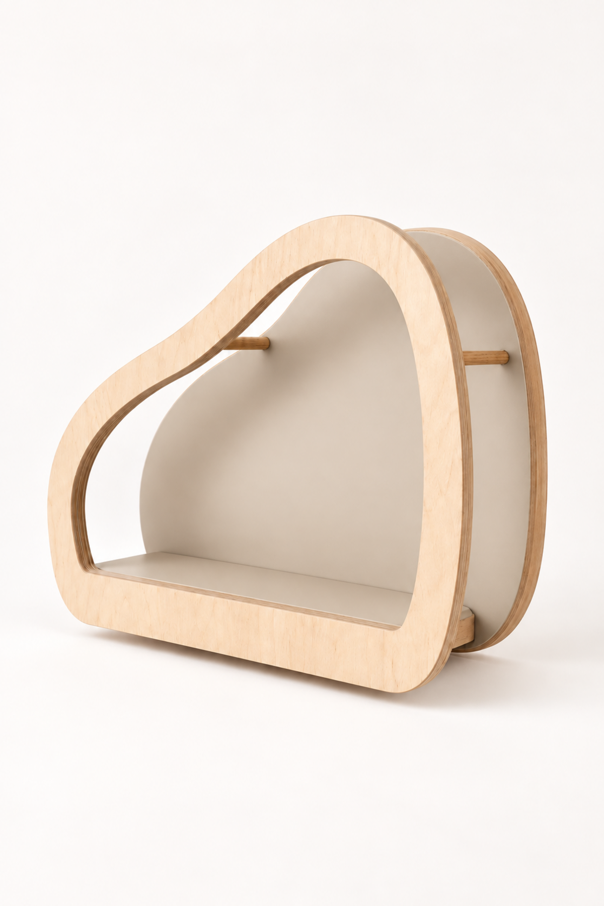 BabyWood Montessori Hanging Shelf WAVE L - Natural