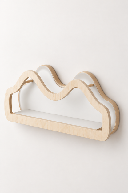 BabyWood Montessori Hanging Shelf WAVE L - Natural