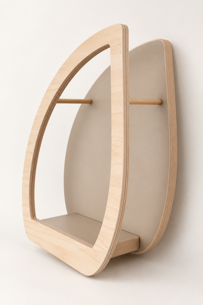 BabyWood Montessori Hanging Shelf WAVE L - Natural