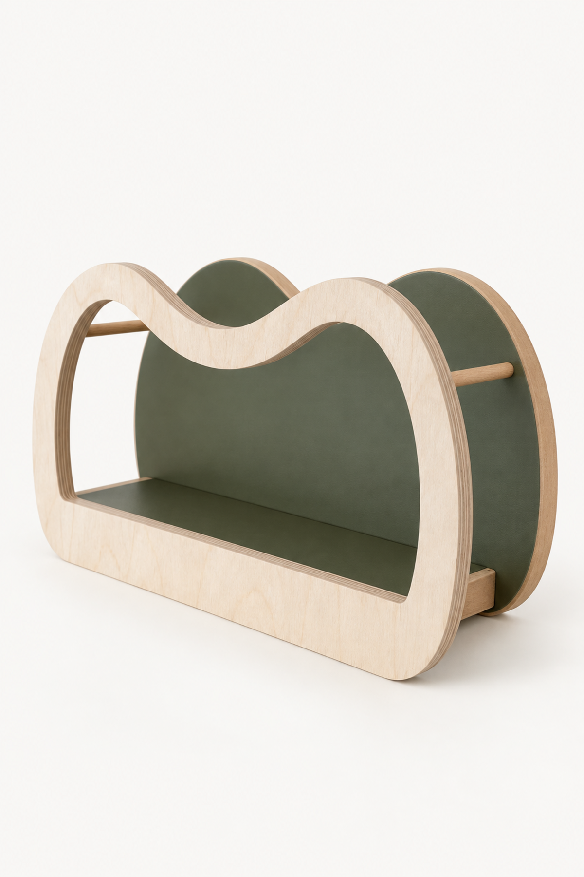 BabyWood Montessori Hanging Shelf WAVE L - Natural