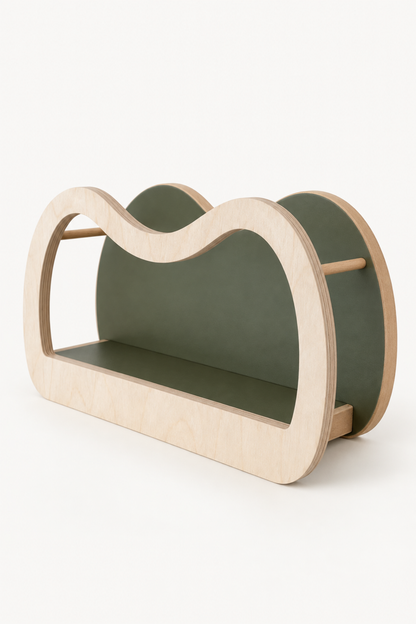 BabyWood Montessori Hanging Shelf WAVE L - Natural