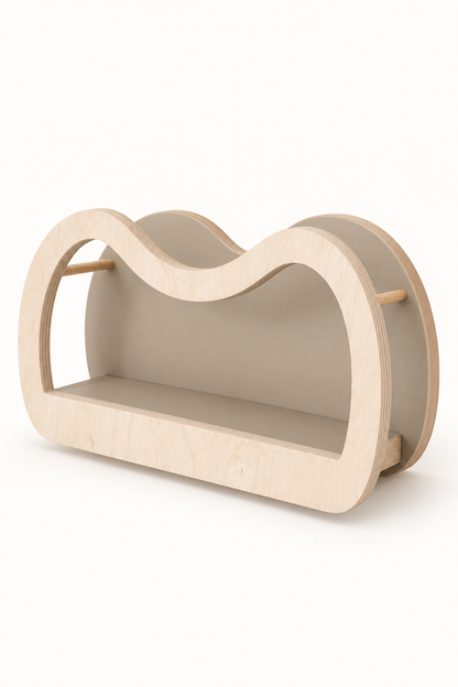 BabyWood Montessori Hanging Shelf WAVE L - Natural