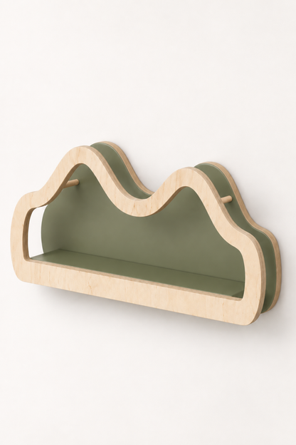 BabyWood Montessori Hanging Shelf WAVE L - Natural