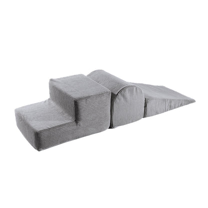 Design4Kids Schaumspielset Jewel Cord mit Bällebad und 200 Bällen Marble Grey
