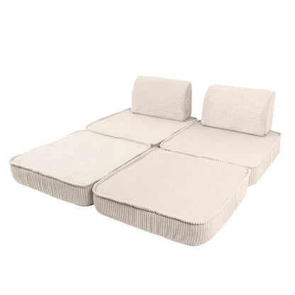 Design4Kids Mini Spielsofa Jewel Cord Basic Almond Beige