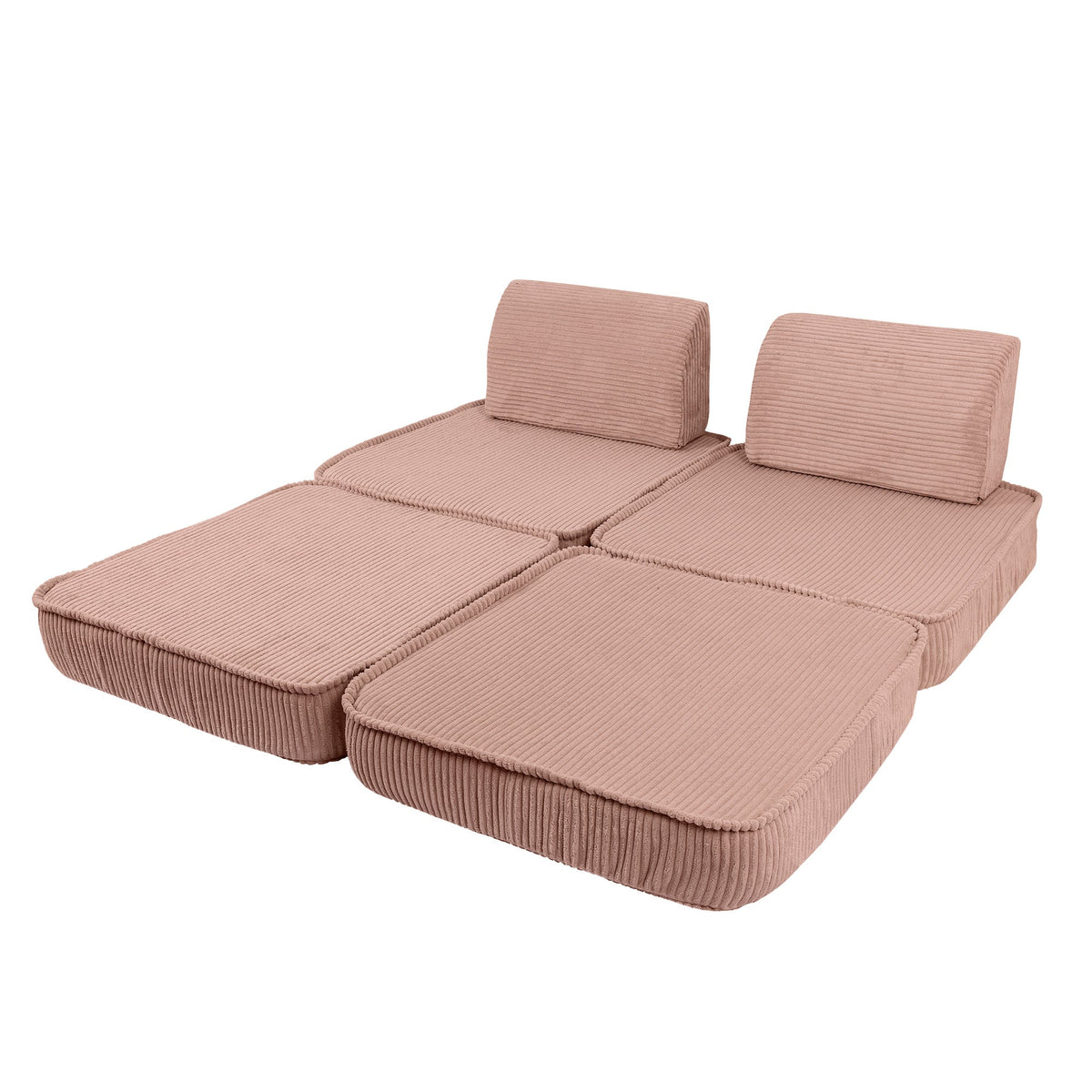 Design4Kids Mini Spielsofa Jewel Cord Basic Blushed Rose