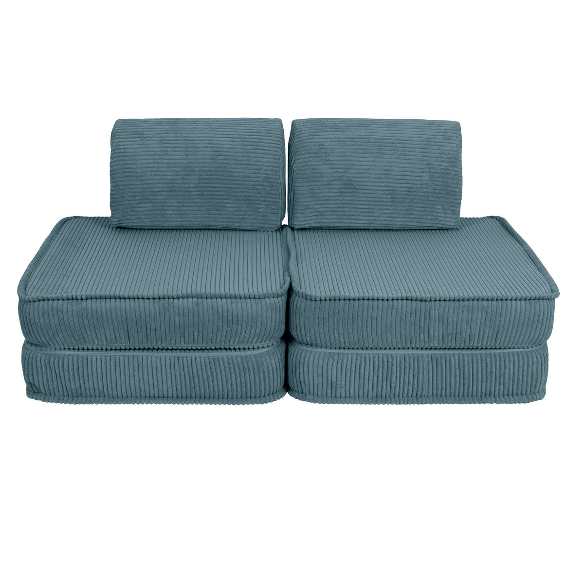 Design4Kids Mini Spielsofa Jewel Cord Basic Ocean Blue