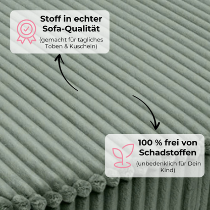 Design4Kids Mini Spielsofa Jewel Plüsch-Cord Max