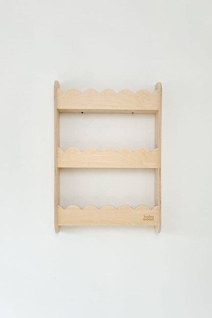 BabyWood Montessori Hanging Shelf WAVE L - Natural
