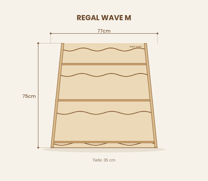 BabyWood Montessori Spielzeugregal WAVE