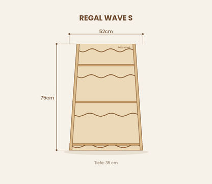 BabyWood Montessori Spielzeugregal WAVE