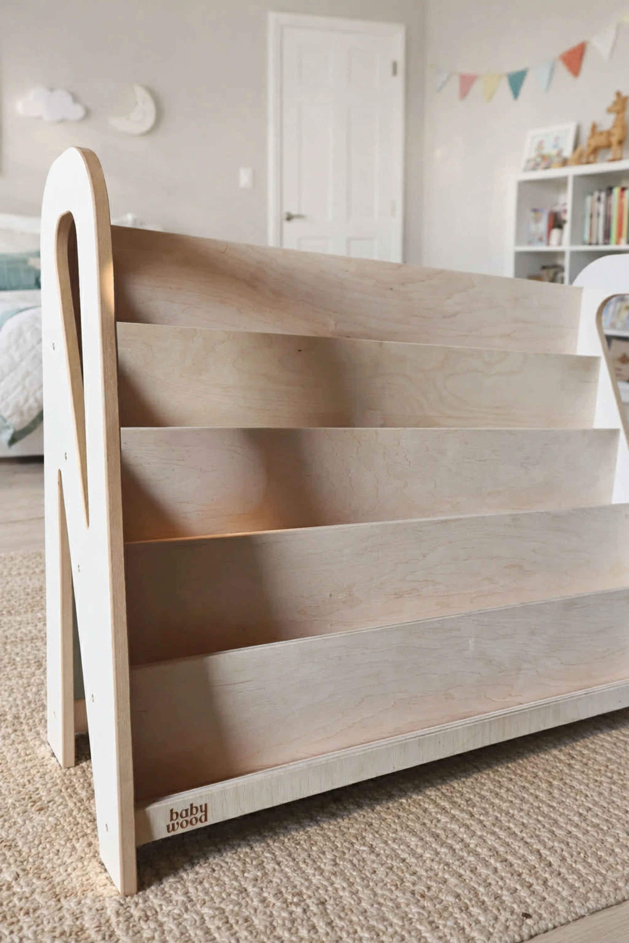 BabyWood Montessori Book Shelf SLIM M - natural