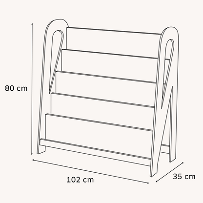 BabyWood Montessori Bücherregal SLIM