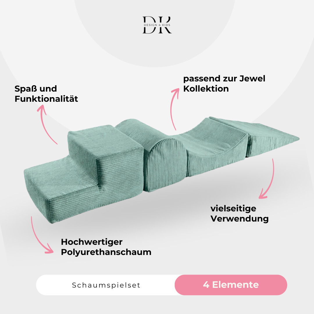 Design4Kids Schaumspielset Jewel Cord mit 4 Elementen