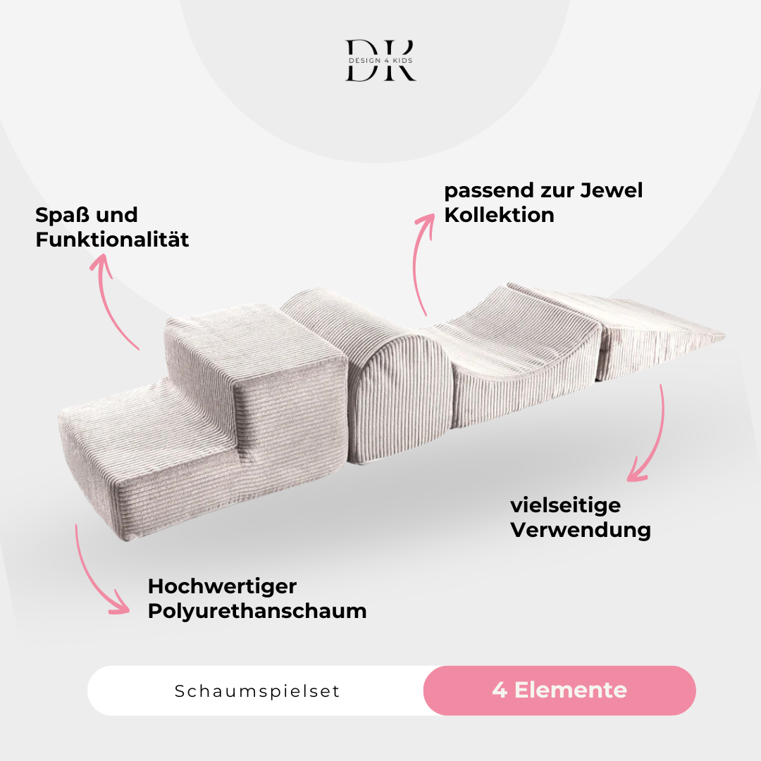 Design4Kids Schaumspielset Jewel Cord mit 4 Elementen