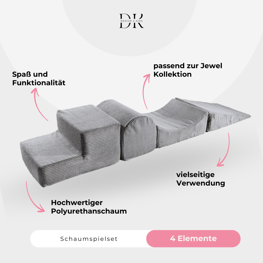 Design4Kids Schaumspielset Jewel Cord mit 4 Elementen