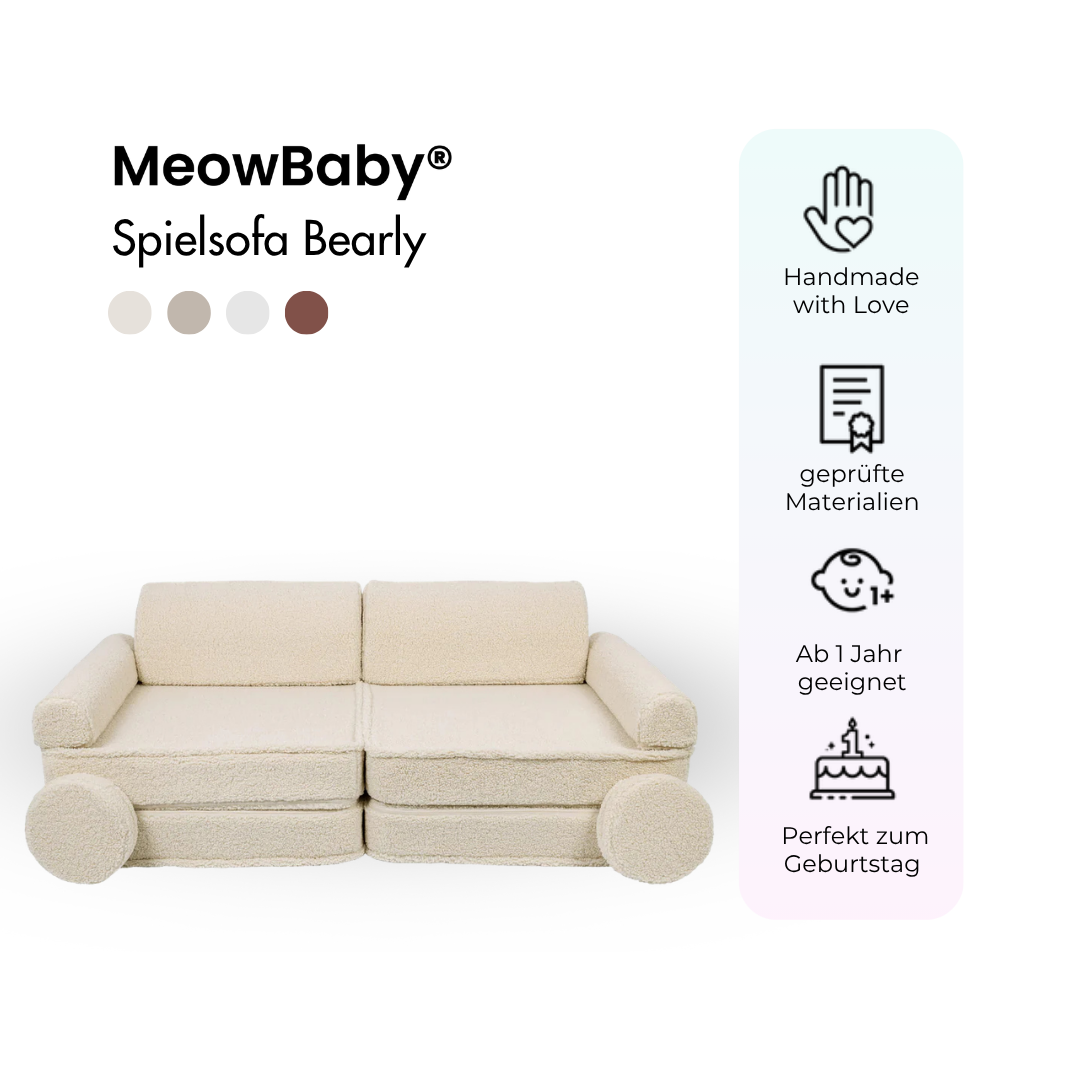 MeowBaby Spielsofa Bearly - Soft Teddy Edition