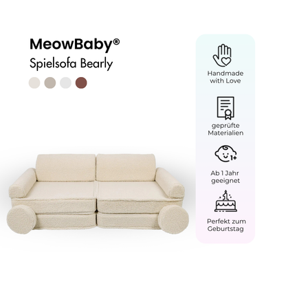 MeowBaby Spielsofa Bearly - Soft Teddy Edition