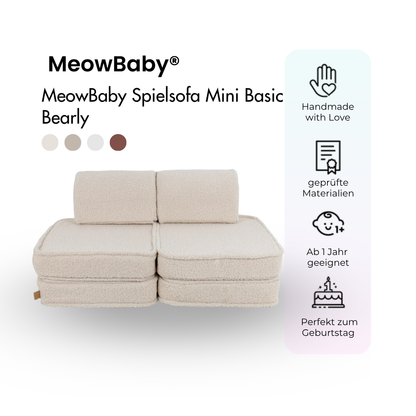 MeowBaby Spielsofa Mini Basic Bearly - Soft Teddy Edition