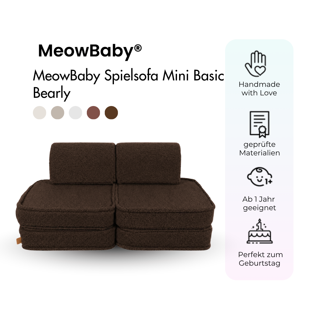 MeowBaby Spielsofa Mini Basic Bearly - Soft Teddy Edition