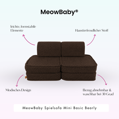 MeowBaby Spielsofa Mini Basic Bearly - Soft Teddy Edition