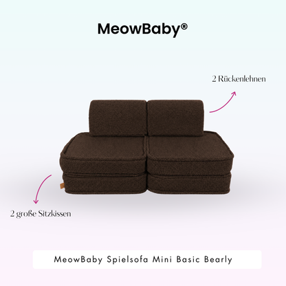 MeowBaby Spielsofa Mini Basic Bearly - Soft Teddy Edition