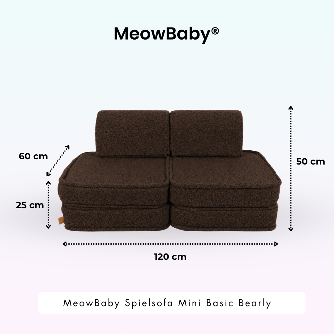 MeowBaby Spielsofa Mini Basic Bearly - Soft Teddy Edition