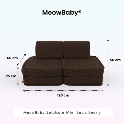 MeowBaby Spielsofa Mini Basic Bearly - Soft Teddy Edition