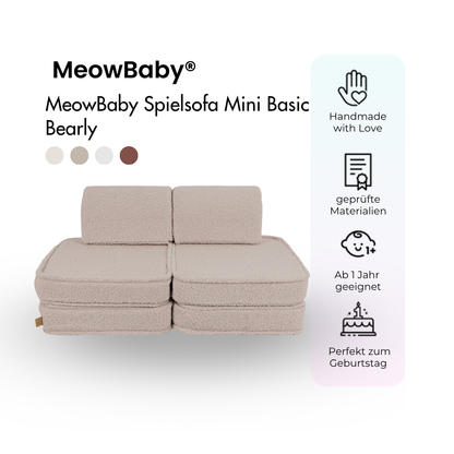 MeowBaby Spielsofa Mini Basic Bearly - Soft Teddy Edition