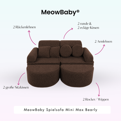 MeowBaby Spielsofa Mini Max Bearly - Soft Teddy Edition