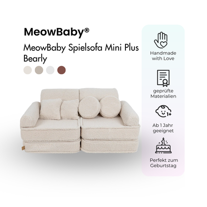 MeowBaby Spielsofa Mini Plus Bearly - Soft Teddy Edition