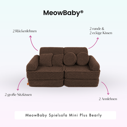 MeowBaby Spielsofa Mini Plus Bearly - Soft Teddy Edition