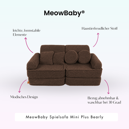 MeowBaby Spielsofa Mini Plus Bearly - Soft Teddy Edition