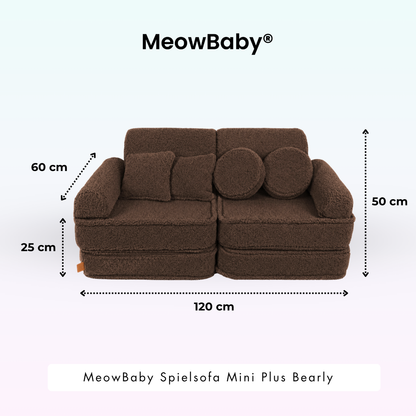MeowBaby Spielsofa Mini Plus Bearly - Soft Teddy Edition