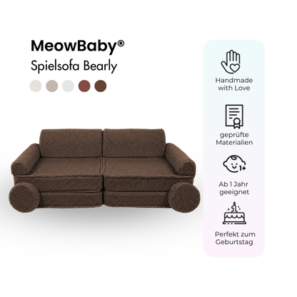 MeowBaby Spielsofa Bearly - Soft Teddy Edition