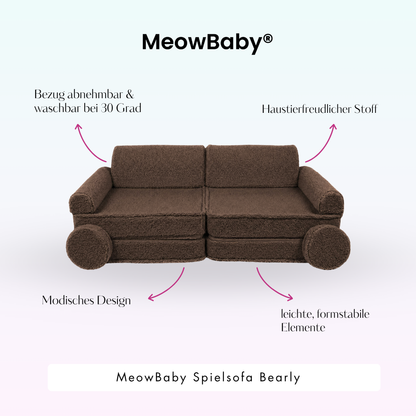 MeowBaby Spielsofa Bearly - Soft Teddy Edition